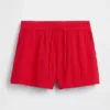 Pantalones cortos de gasa de algodón de talle medio de 4"