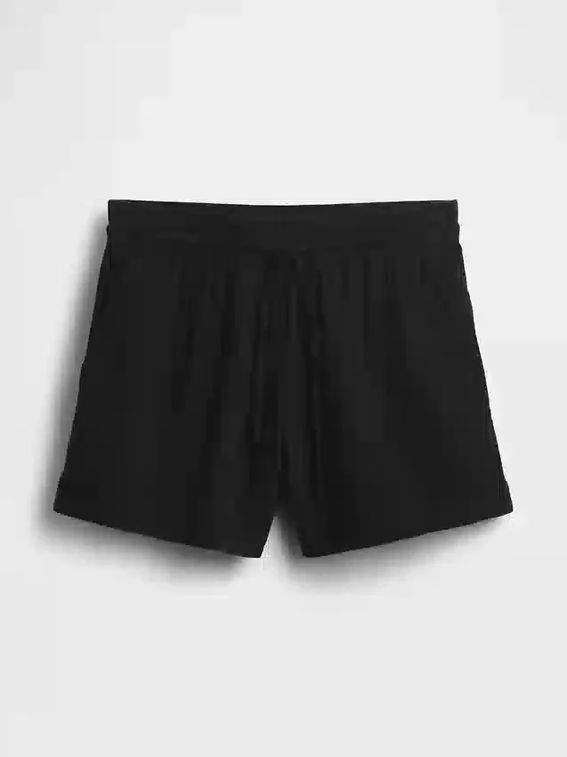 Pantalones cortos de gasa de algodón de talle medio de 4"