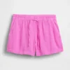 Pantalones cortos de gasa de algodón de talle medio de 4"