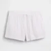 Pantalones cortos de gasa de algodón de talle medio de 4"