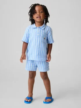 Pantalones cortos de gasa de algodón estampados para bebés y niños, de poner