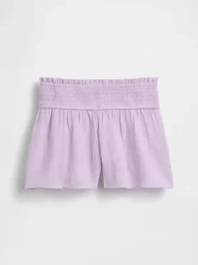 Pantalones cortos de gasa de algodón para niños con dobladillo de mariposa