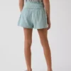Pantalones cortos de gasa de algodón para niños con dobladillo de mariposa