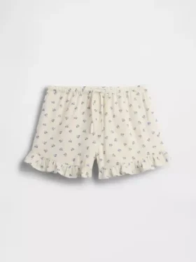 Pantalones cortos de gasa de algodón para niños con volantes