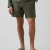 Pantalones cortos de lino y algodón de 7.5"