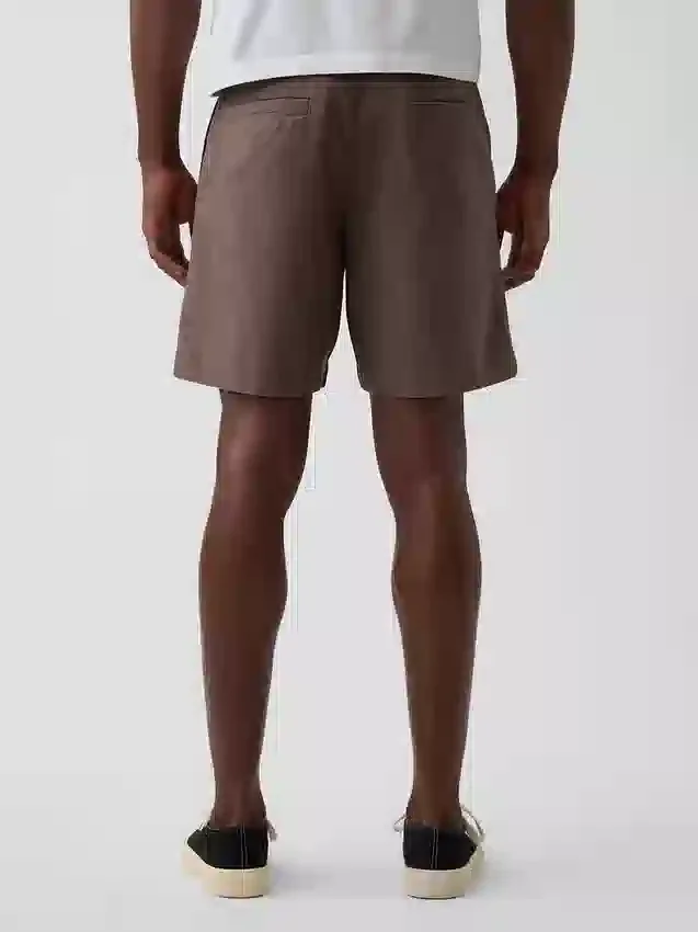 Pantalones cortos de lino y algodón de 7.5"