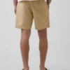 Pantalones cortos de lino y algodón de 7.5"
