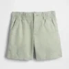 Pantalones cortos de lino y algodón para bebés y niños pequeños