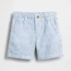 Pantalones cortos de lino y algodón para bebés y niños pequeños