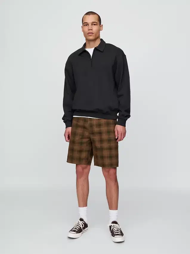 Pantalones cortos de lona a cuadros
