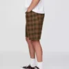Pantalones cortos de lona a cuadros