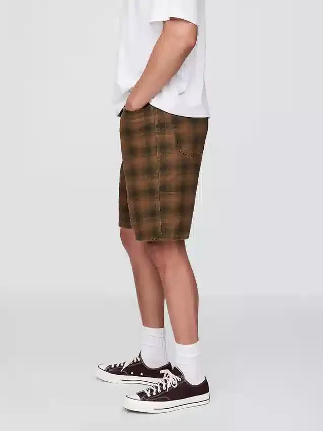 Pantalones cortos de lona a cuadros