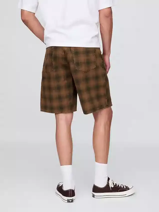 Pantalones cortos de lona a cuadros