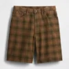 Pantalones cortos de lona a cuadros