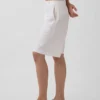 Pantalones cortos de mezcla de lino de 9" de talle bajo