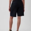 Pantalones cortos de mezcla de lino de 9" de talle bajo