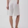Pantalones cortos de mezcla de lino de 9" de talle bajo