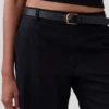 Pantalones cortos de mezcla de lino de 9" de talle bajo