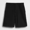 Pantalones cortos de mezcla de lino de 9" de talle bajo