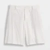 Pantalones cortos de mezcla de lino de 9" de talle bajo