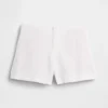 Pantalones cortos de mezcla de lino de tiro medio de 4"