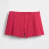Pantalones cortos de mezcla de lino de tiro medio de 4"