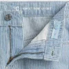 Pantalones cortos de mezclilla a rayas de talle bajo para niños