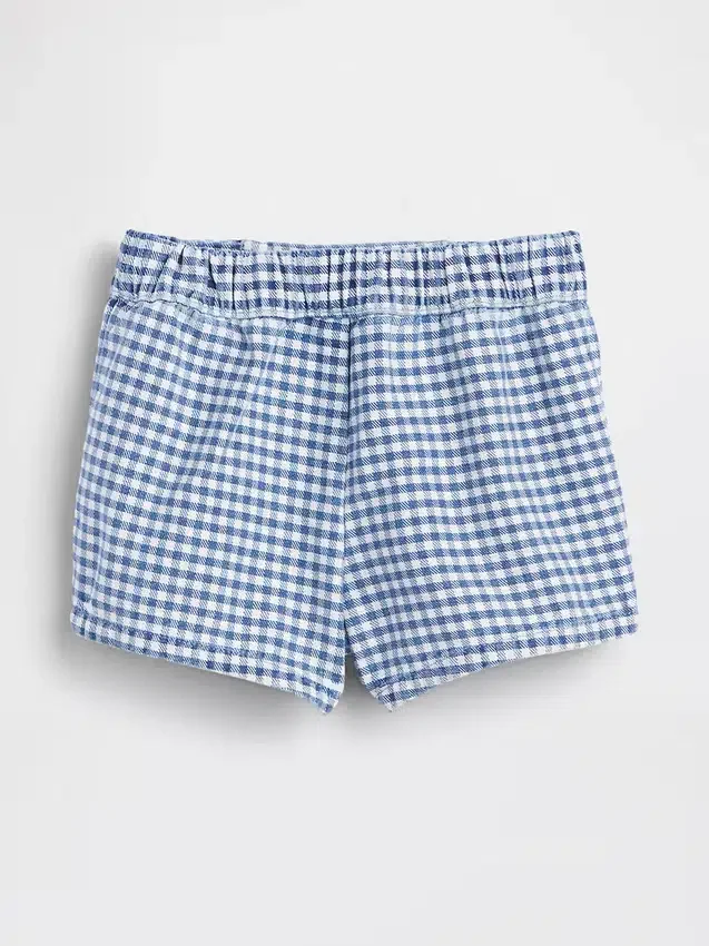 Pantalones cortos de mezclilla a rayas marineras para bebés y niños pequeños