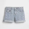 Pantalones cortos de mezclilla a rayas para niños
