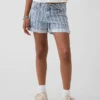 Pantalones cortos de mezclilla a rayas para niños
