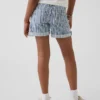 Pantalones cortos de mezclilla a rayas para niños
