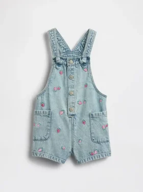 Pantalones cortos de mezclilla bordados para bebés y niños