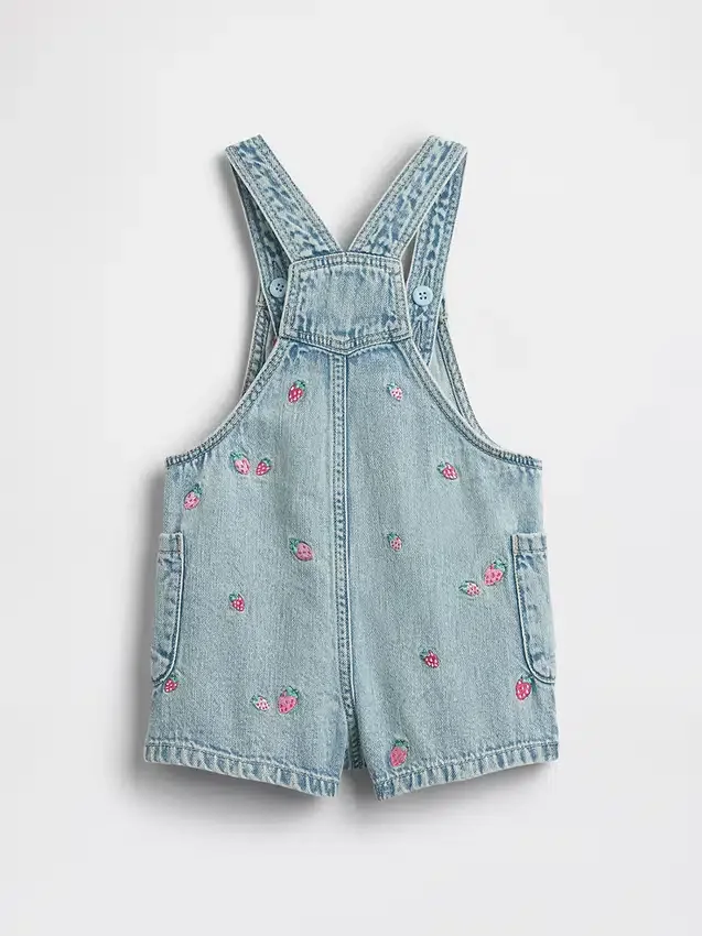 Pantalones cortos de mezclilla bordados para bebés y niños