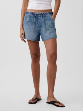 Pantalones cortos de mezclilla cómodos de talle bajo de 3.5”