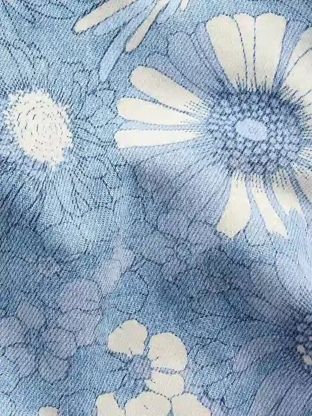 Pantalones cortos de mezclilla con estampado floral y talle bajo para niños