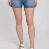 Pantalones cortos de mezclilla con panel premamá de 4"