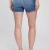Pantalones cortos de mezclilla con panel premamá de 4"