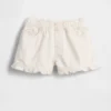 Pantalones cortos de mezclilla con volantes y abertura frontal para bebés y niños pequeños
