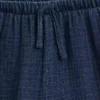 Pantalones cortos de mezclilla de gasa de algodón para niños con volantes