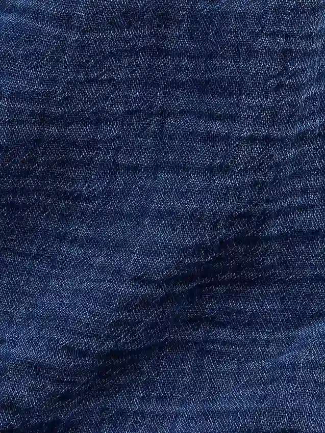 Pantalones cortos de mezclilla de gasa de algodón para niños con volantes