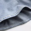 Pantalones cortos de mezclilla de punto estampados de talle medio