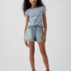Pantalones cortos de mezclilla de talle alto para niños