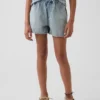 Pantalones cortos de mezclilla de talle alto para niños
