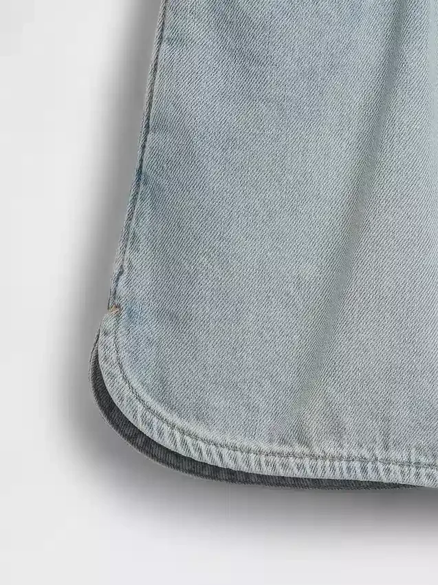 Pantalones cortos de mezclilla de talle alto para niños
