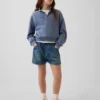 Pantalones cortos de mezclilla de talle alto para niños «Easy Dolphin»