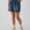 Pantalones cortos de mezclilla de talle alto para niños «Easy Dolphin»