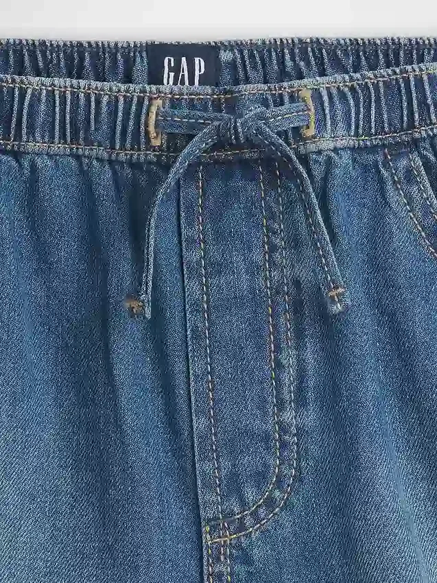 Pantalones cortos de mezclilla de talle alto para niños «Easy Dolphin»