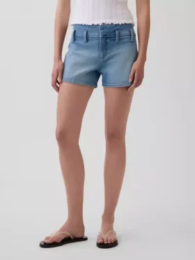 Pantalones cortos de mezclilla de talle bajo de 3″