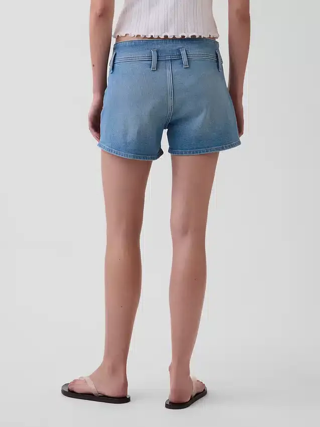 Pantalones cortos de mezclilla de talle bajo de 3"