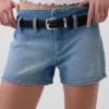 Pantalones cortos de mezclilla de talle bajo de 3"